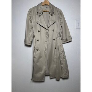 Old Navy Beige Double-Breasted Trench Coat
